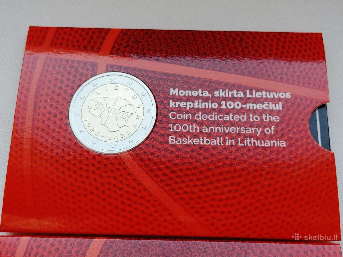 2022 2€ skirtą Lietuvos krepšinio 100-mečiui (Bu)