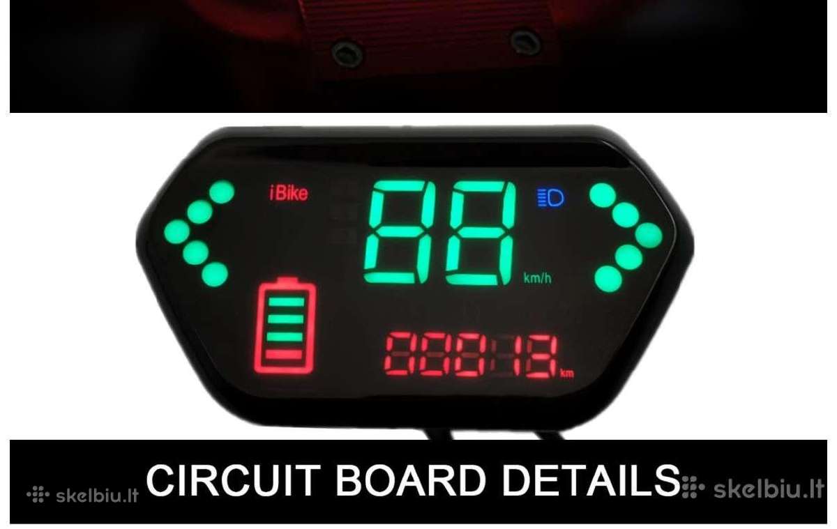 LCD ebike ekranelis spidometras odometras