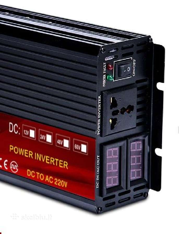 Įtampos keitiklis – inverteris 12v-220v 4000w - nuotraukos Nr. 2