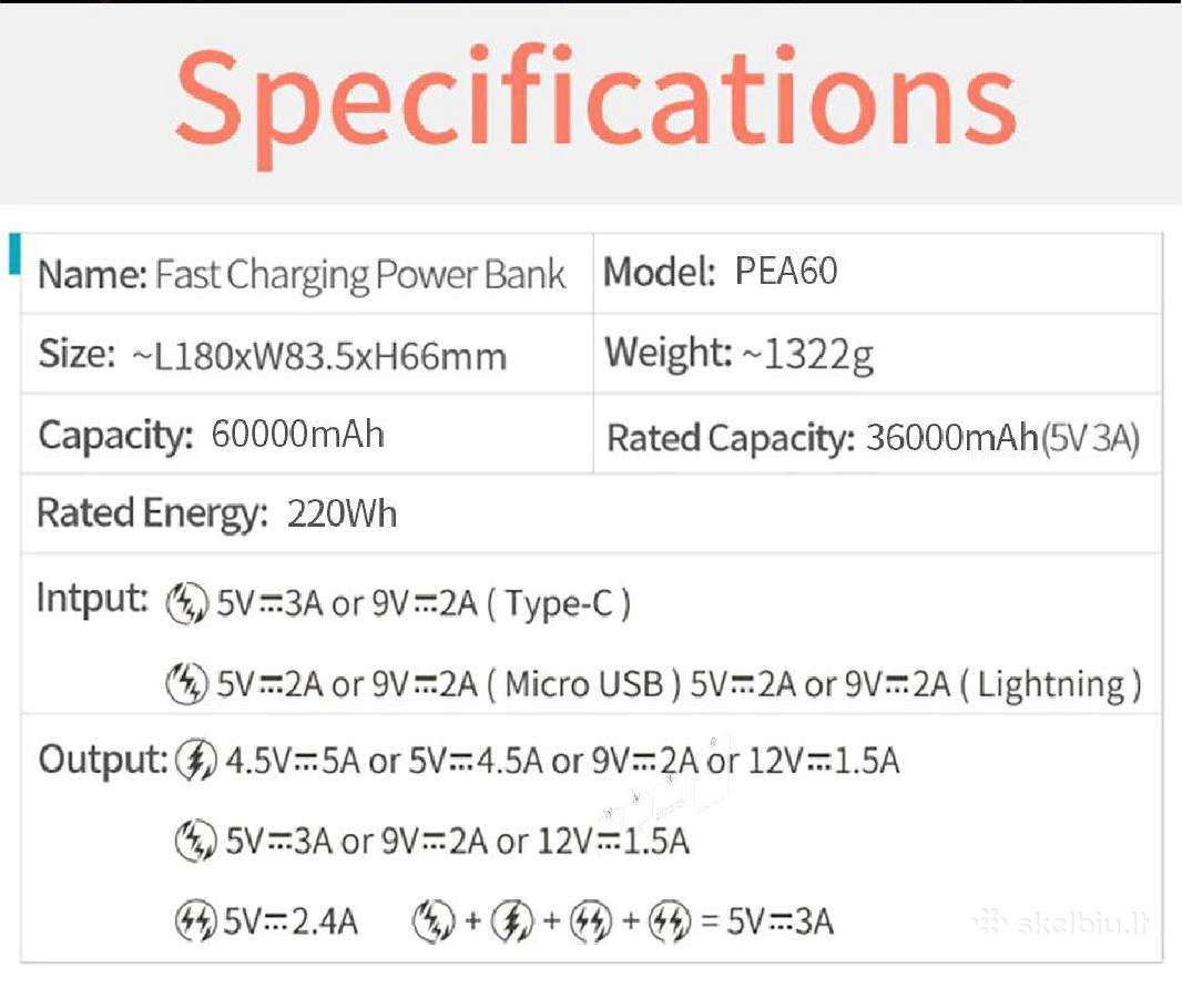 Romoss 60000mah Power Bank - nuotraukos Nr. 15
