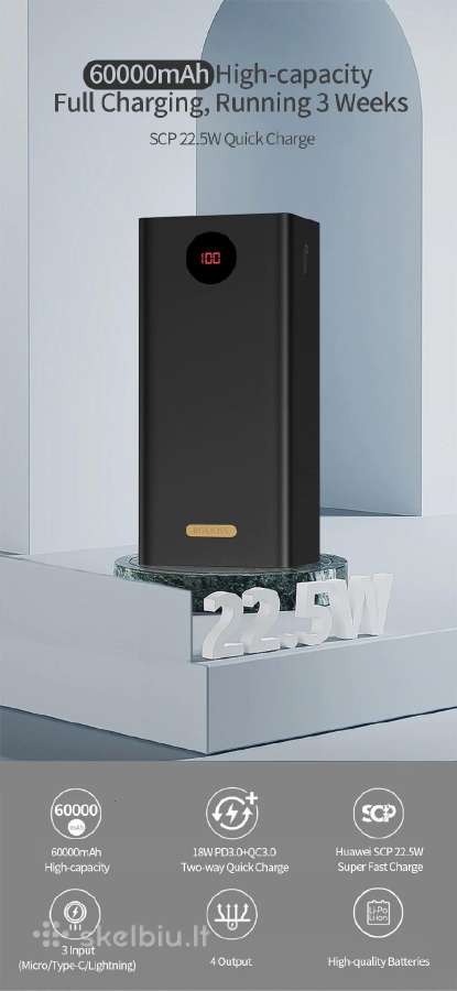 Romoss 60000mah Power Bank - nuotraukos Nr. 11