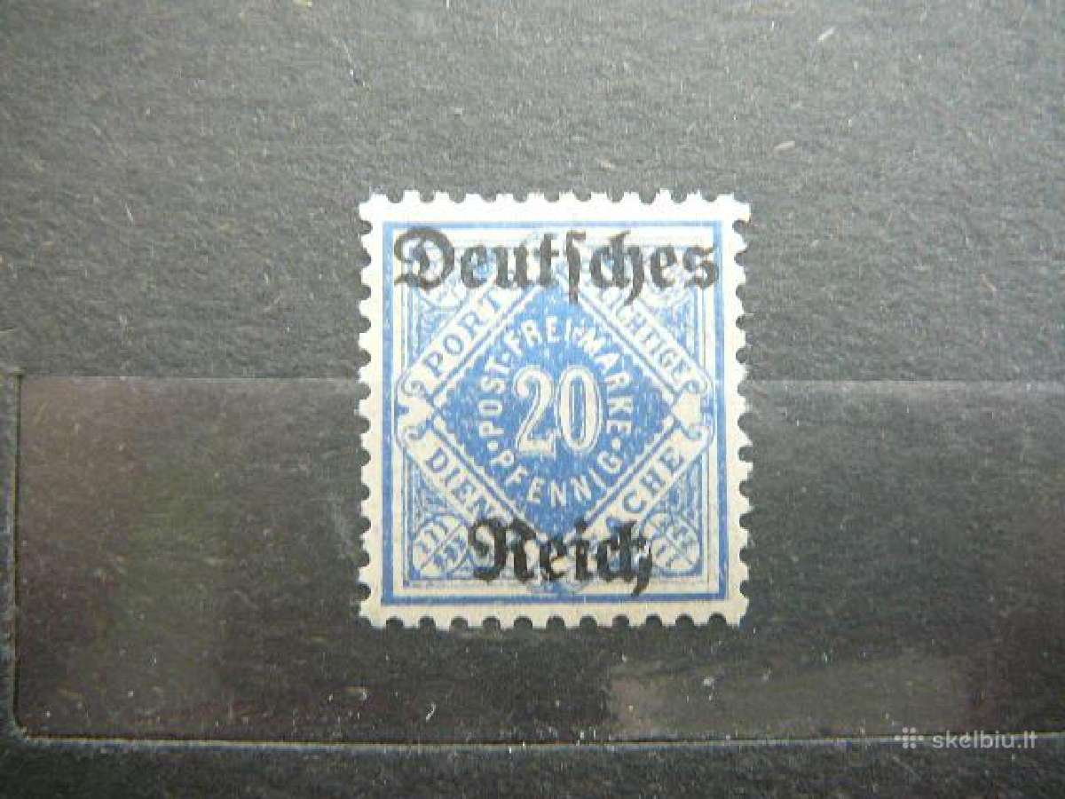 Dienstmarken Wiurtemberg Vokietija 1920 vdm5s