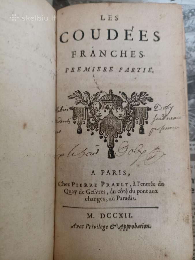 1712 metų prancūziška knyga