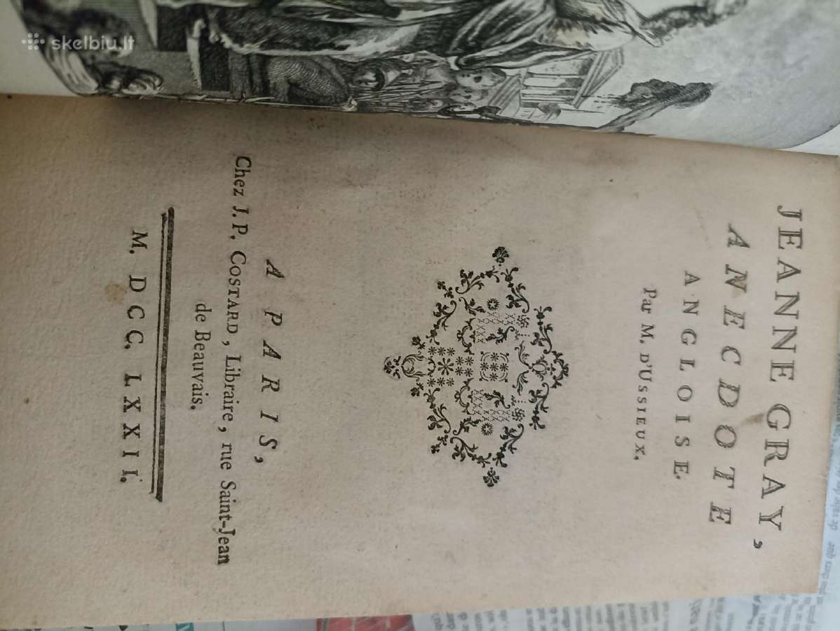 1772 metų prancūziška knyga