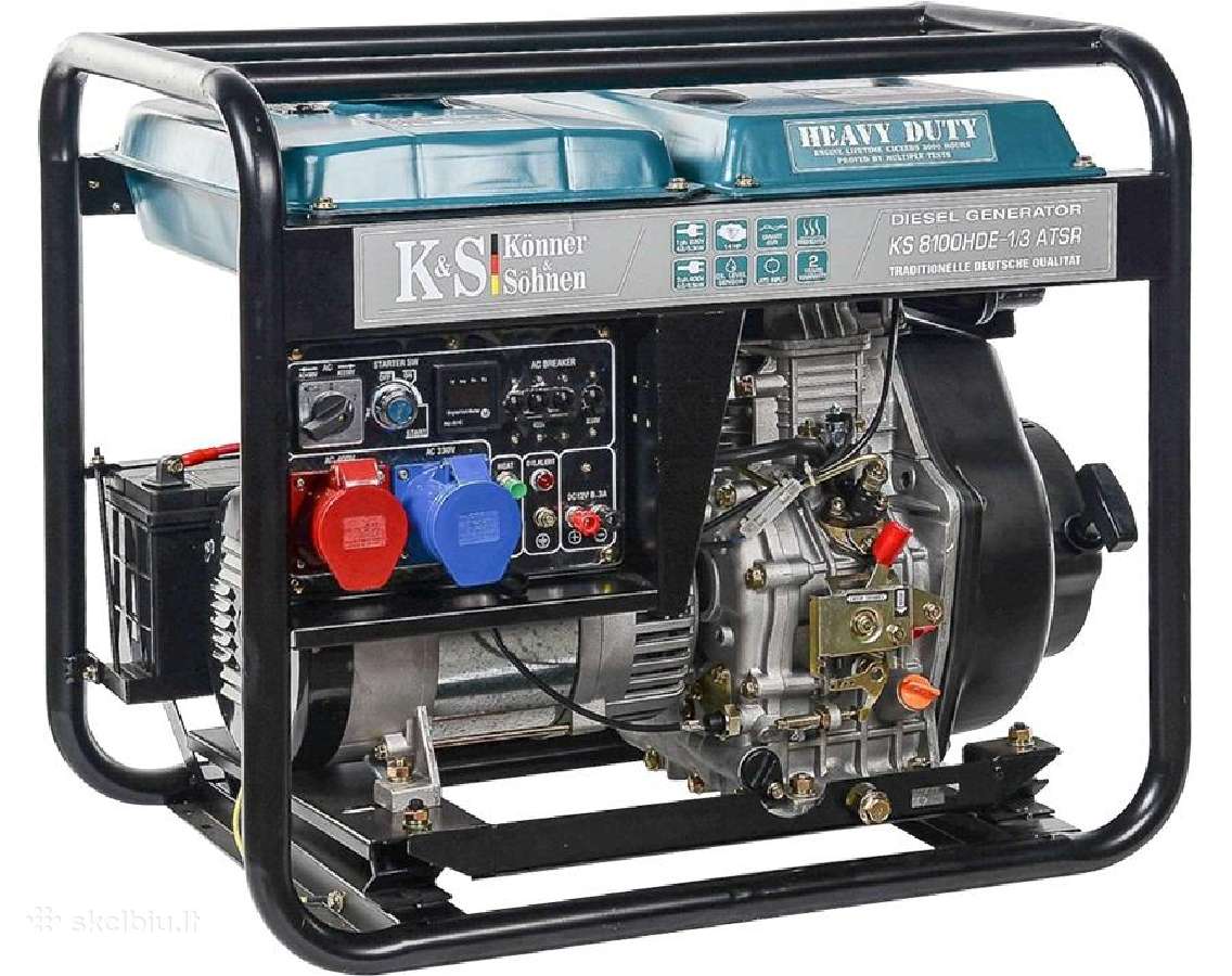 Dyzelinis trifazis elektros generatorius 6,5kw - nuotraukos Nr. 3