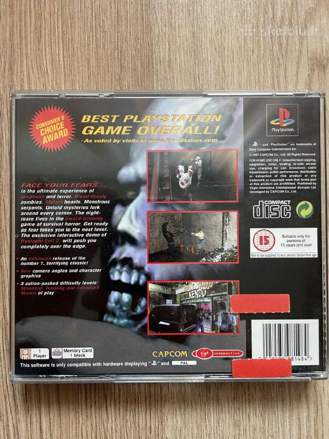 Resident evil director's cut Ps1, Ps2, PS3 - nuotraukos Nr. 2