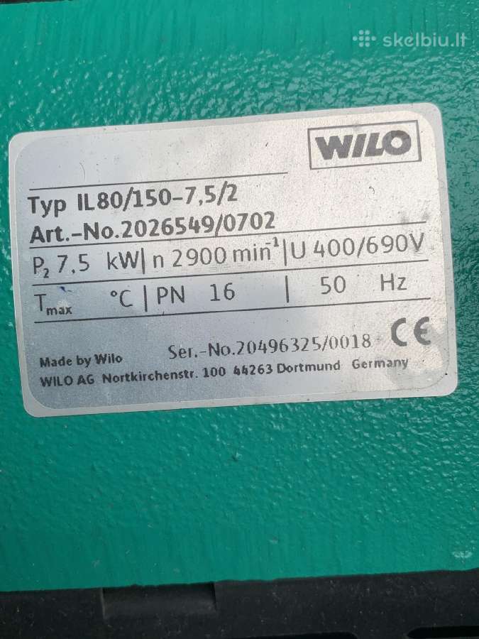 Wilo vandens siurblys - nuotraukos Nr. 5