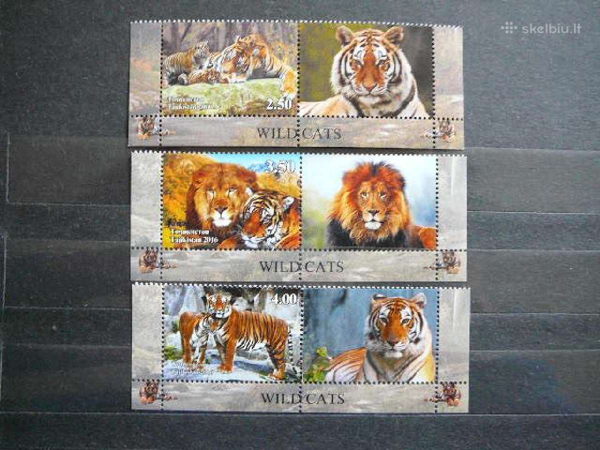 Tigrai Kates laukines Tadzikistanas 2016 Mnh td751