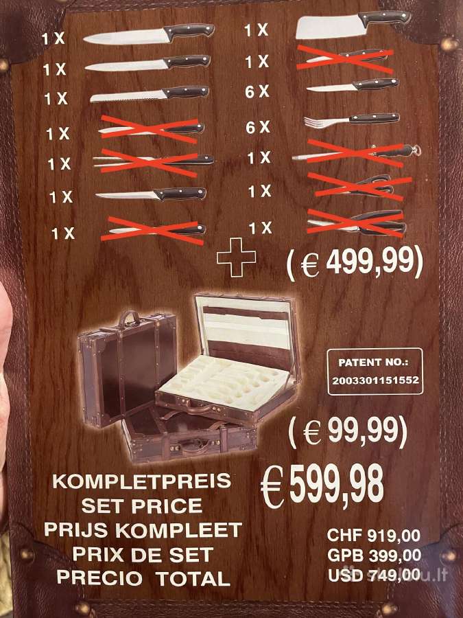Kochtopfaus Muller peilių ir stalo įrank rinkinys - nuotraukos Nr. 2