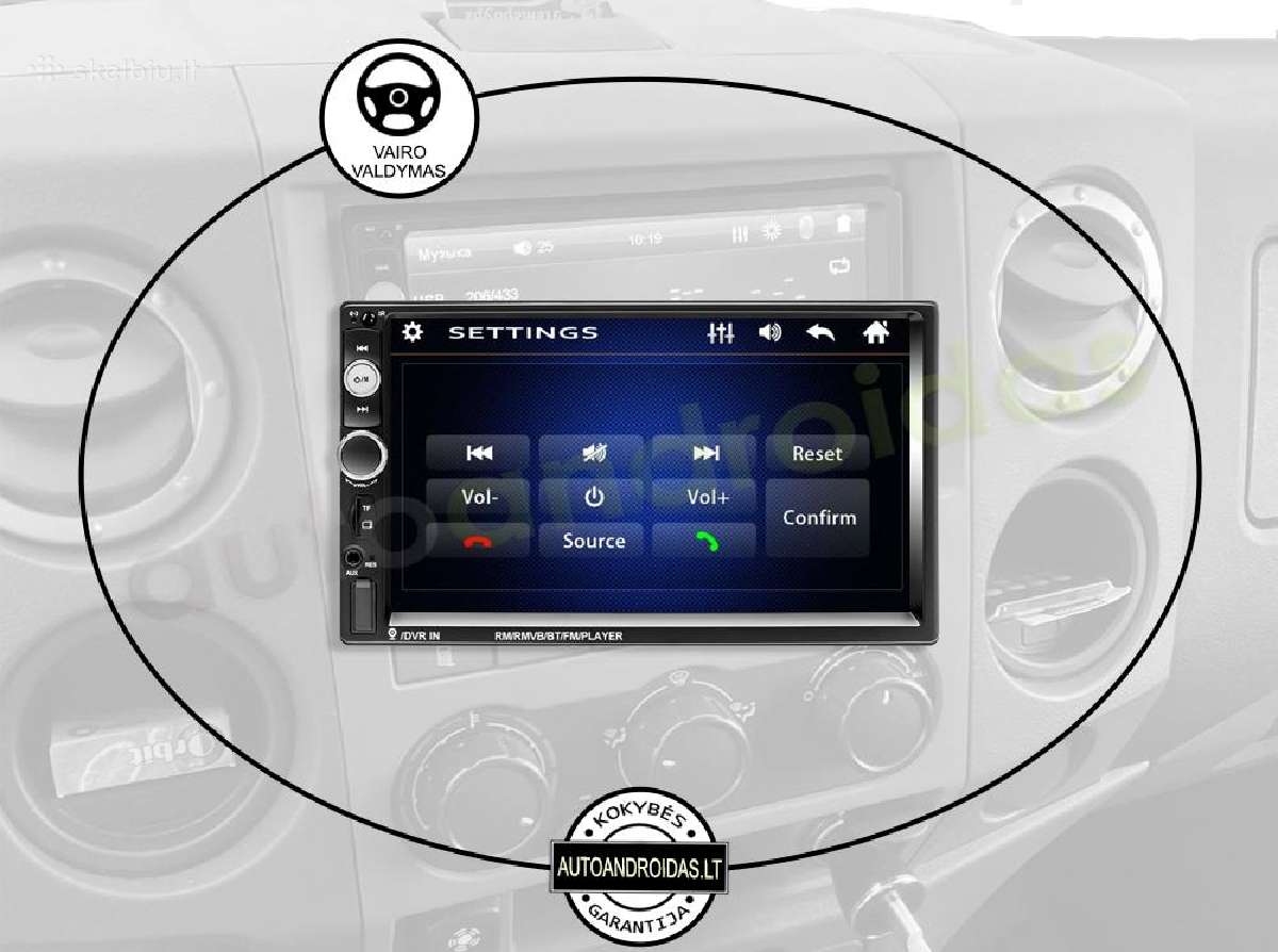 2 Din Mp5 auto multimedia 7" usb/touch/bluetooth - nuotraukos Nr. 8