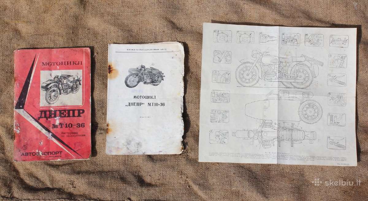 Dnepr Mt10-36 motociklo knygų komplektas 1985