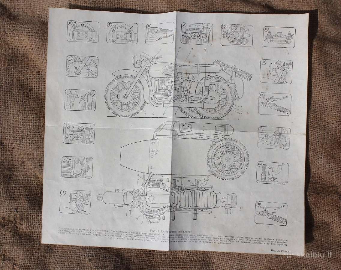 Dnepr Mt10-36 motociklo knygų komplektas 1985 - nuotraukos Nr. 13
