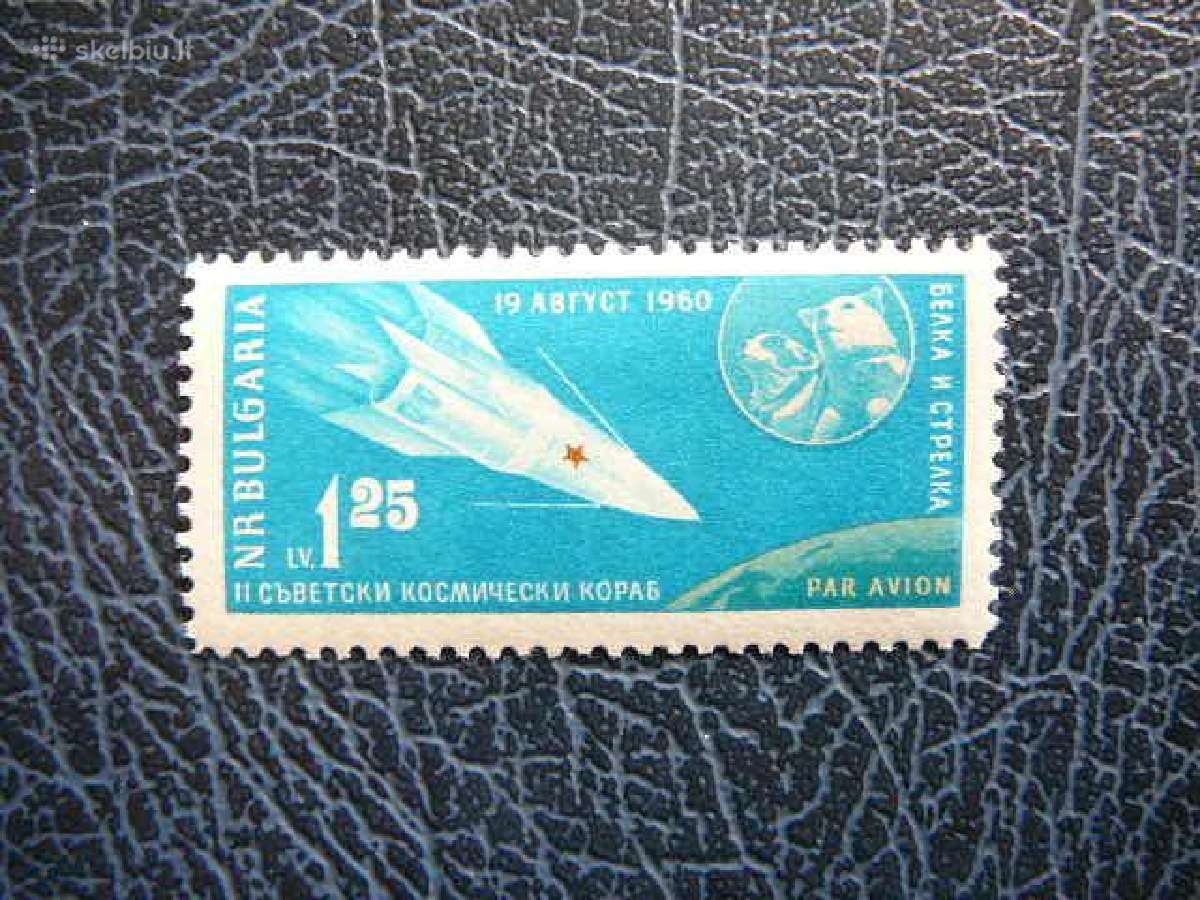 Kosmosas Sputnik5 Sunys Bulgarija 1961 Mnh bg1197