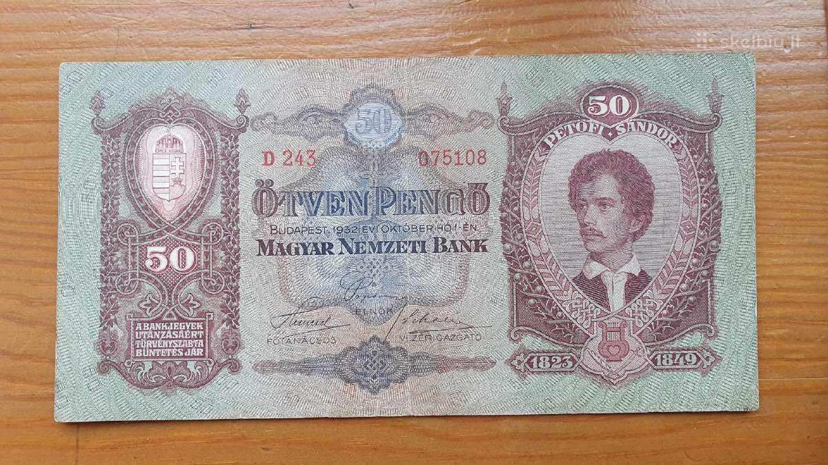 50 pengo 1934 Vengrija