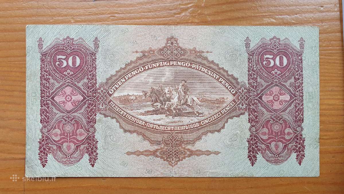 50 pengo 1934 Vengrija - nuotraukos Nr. 2