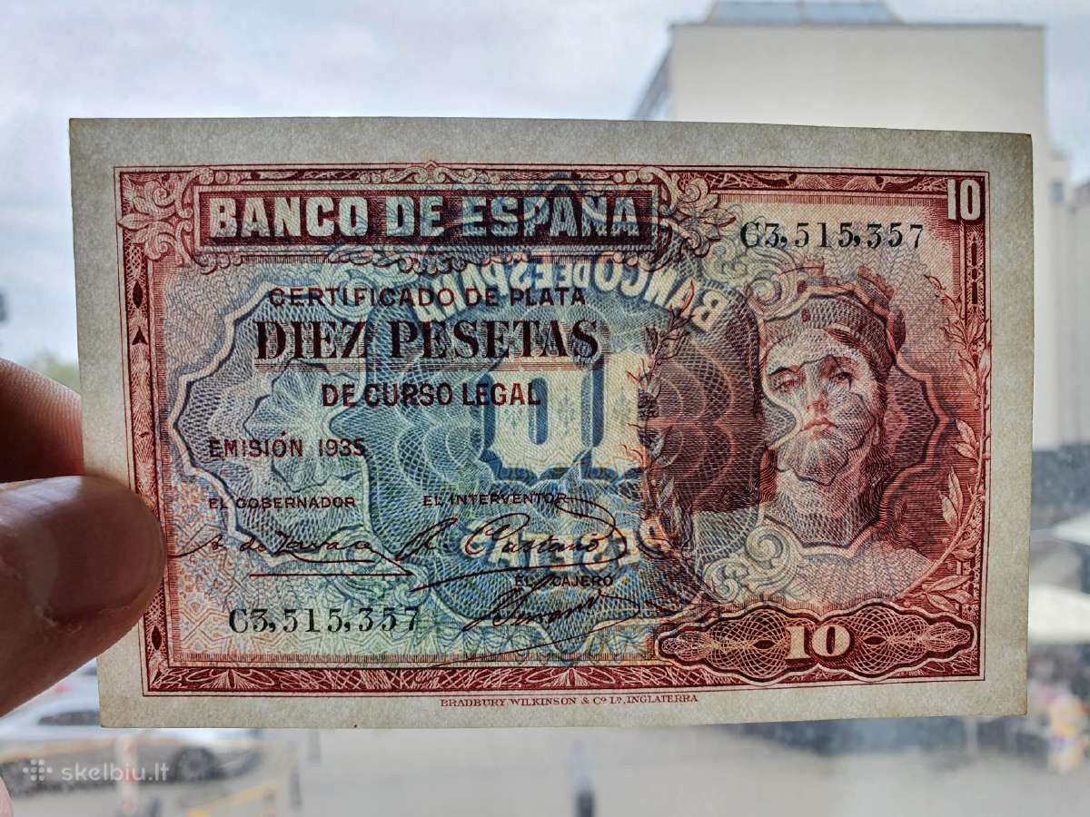 10 pesetas 1935 Ispanija - nuotraukos Nr. 3