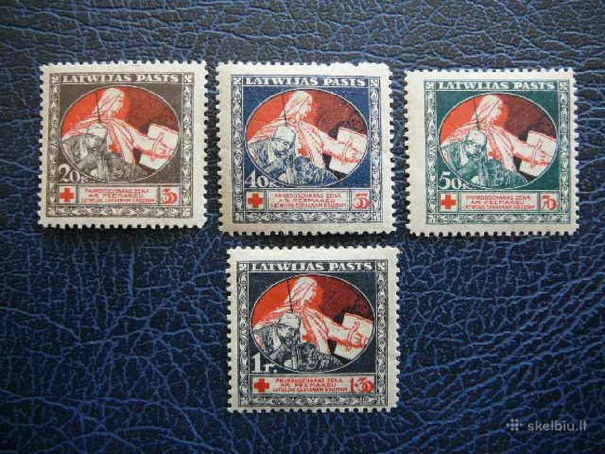 Latvija 1920 Raudonas kryzius Medicina ltt51/4ys