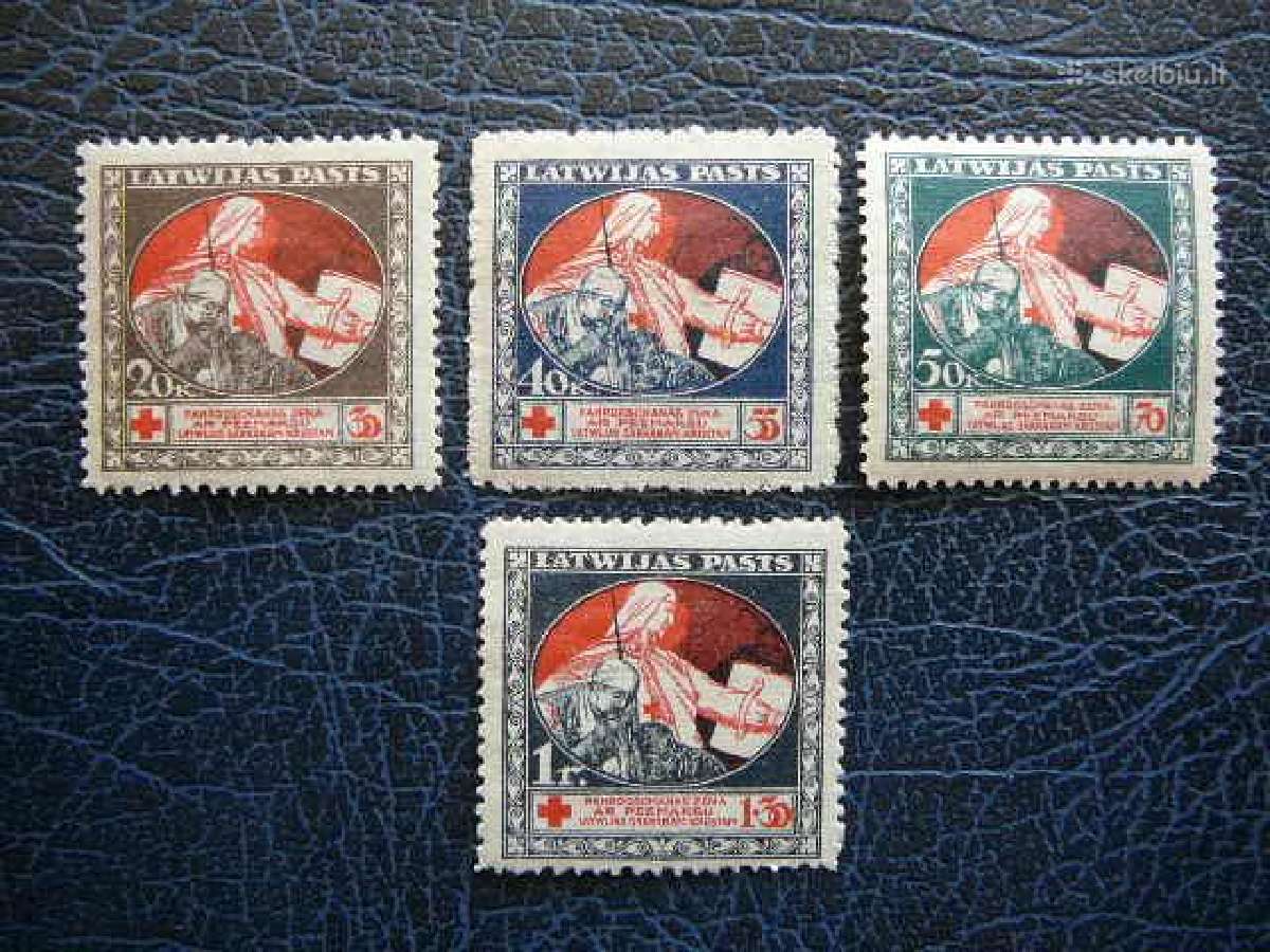 Latvija 1920 Raudonas kryzius Medicina ltt51/4zs