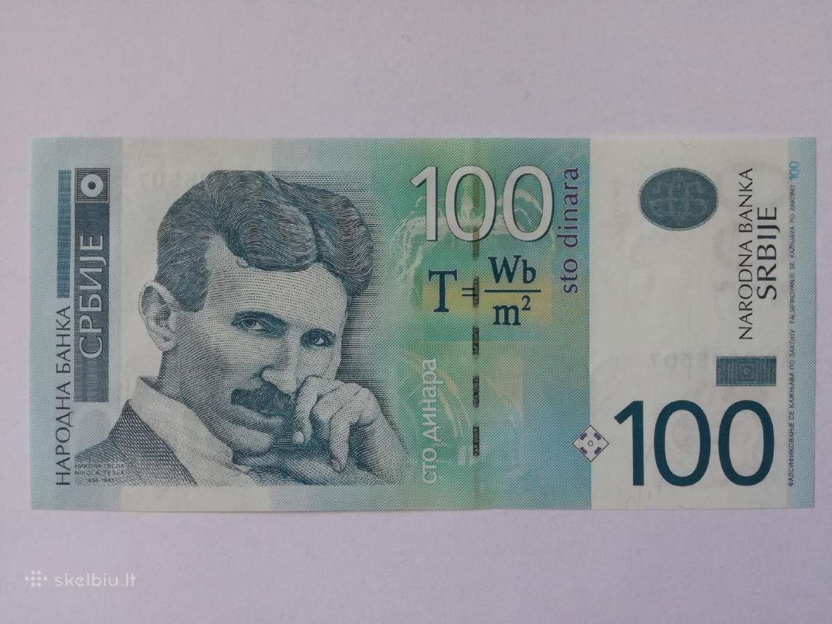Serbijos 100 dinariu unc