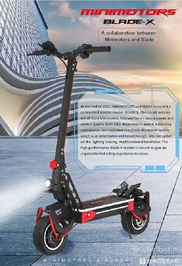 Minimotors Dualtron-blade X 10 colių 60 v 24 Ah - nuotraukos Nr. 6