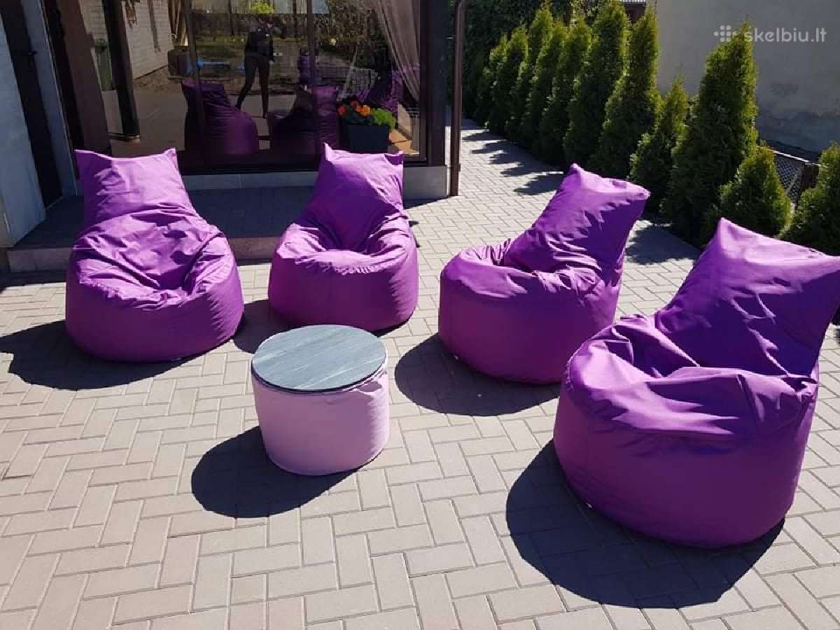 Sėdmaišis fotelis kėdė sedmaisiai L forma