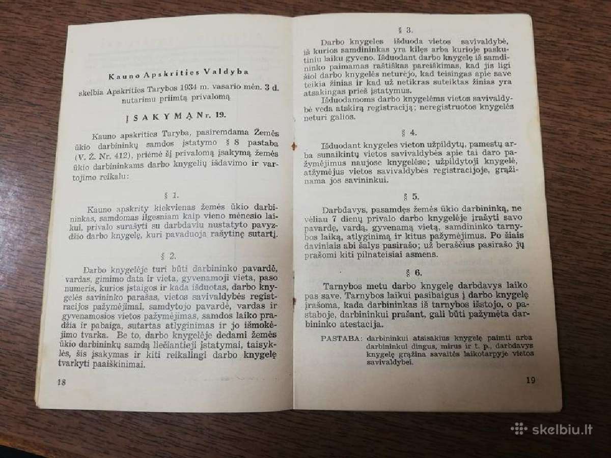 Darbo knygele.kaunas.1936m - nuotraukos Nr. 3