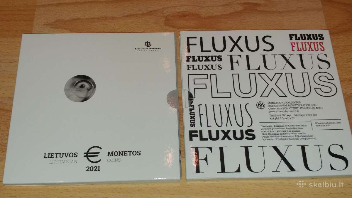 2021 m. apyvartinių monetų rinkinys „fluxus“