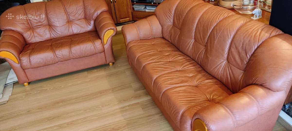 Dėvėti baldai, odinis svetainės komplektas - nuotraukos Nr. 10