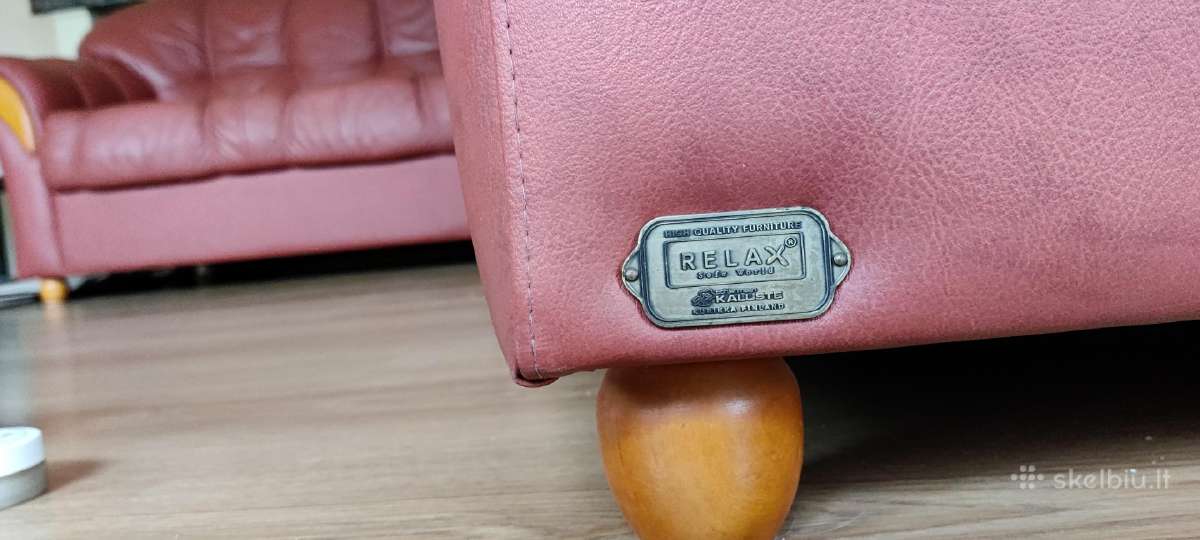 Dėvėti baldai, odinis svetainės komplektas - nuotraukos Nr. 11