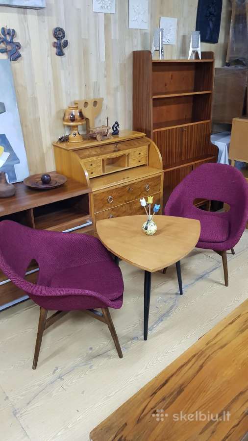 Vintažiniai mid century autoriniai foteliai - nuotraukos Nr. 2