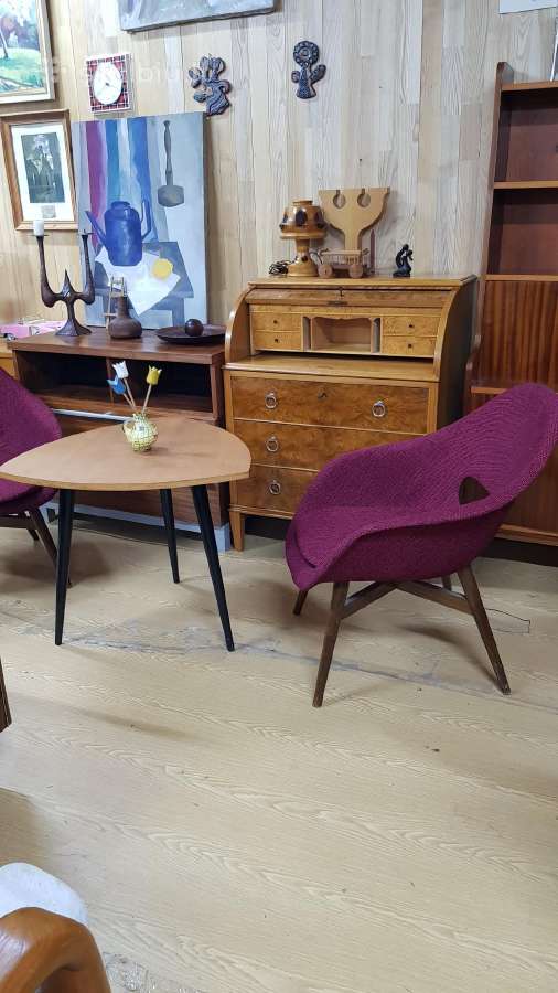 Vintažiniai mid century autoriniai foteliai - nuotraukos Nr. 10