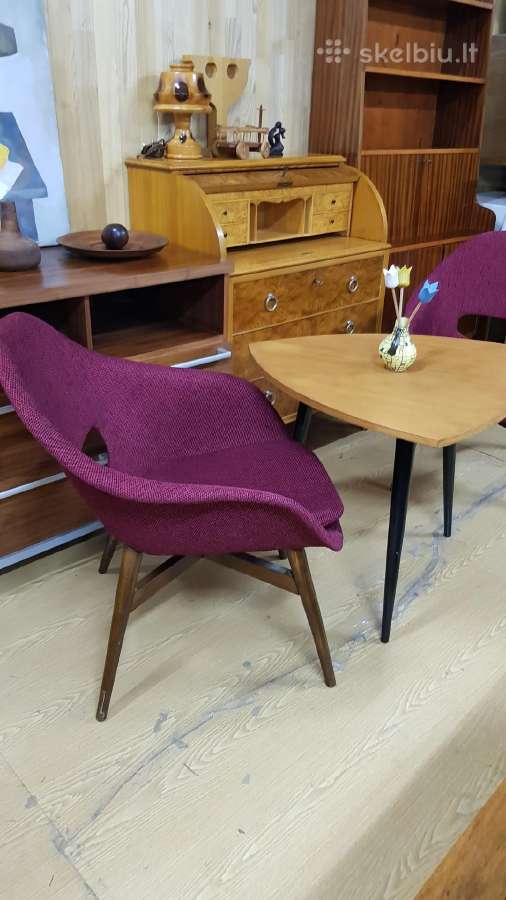 Vintažiniai mid century autoriniai foteliai - nuotraukos Nr. 12