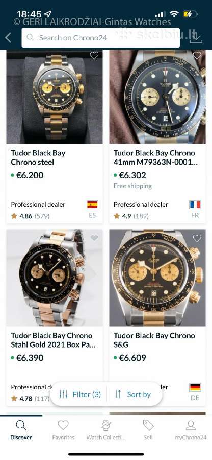 Tudor Black Bay Chrono - nuotraukos Nr. 24