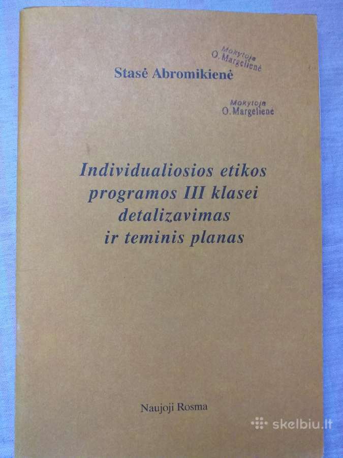 Individualiosios etikos programos 3 klasei