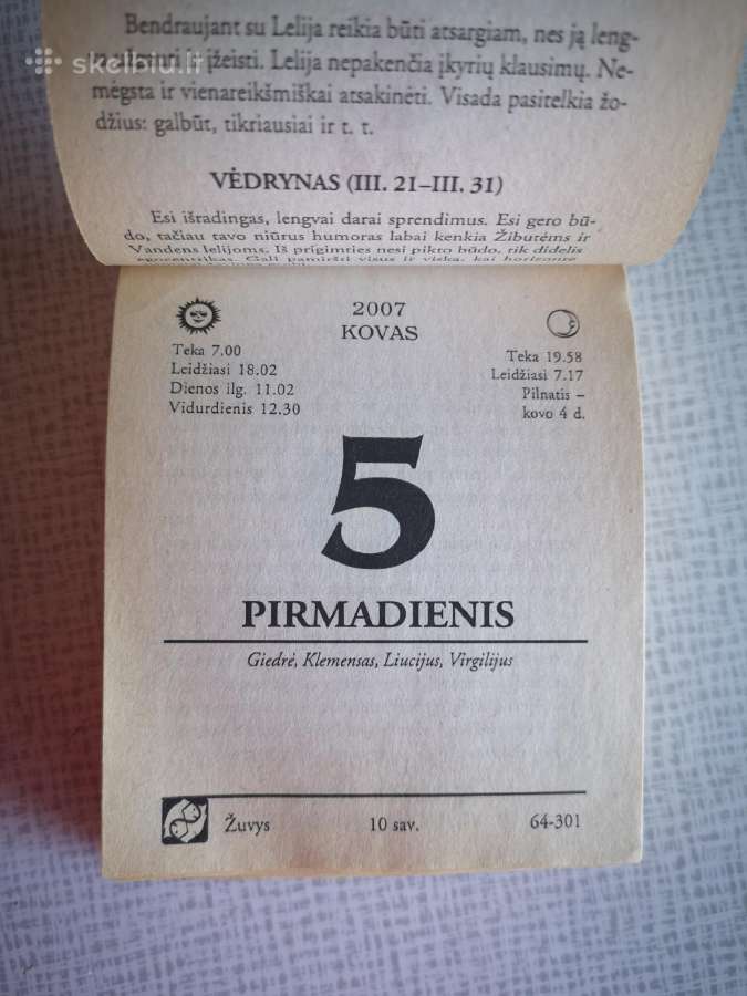 Kalendoriaus lapeliai 2005, 2007, 2009, 2011, 2015 - nuotraukos Nr. 11