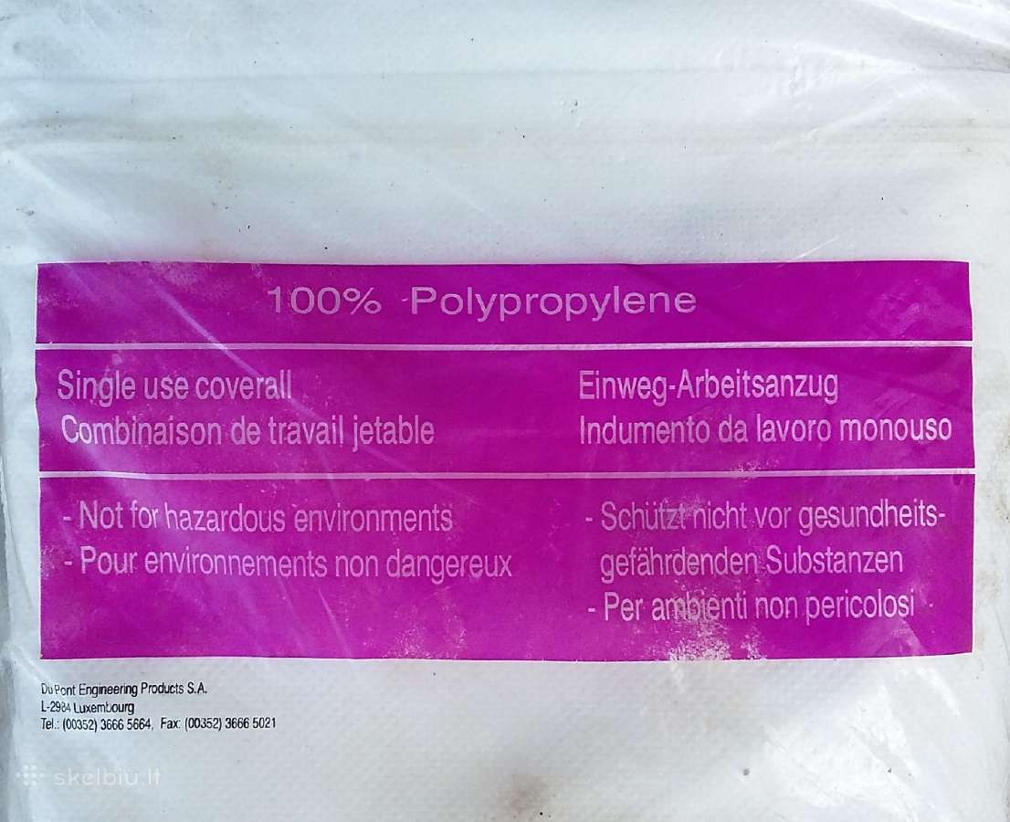 Apsauginis Kombinezonas Vienkartinis Poly Clean - nuotraukos Nr. 2