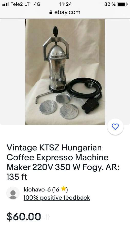 Vintažinis kavos aparatas. - nuotraukos Nr. 2