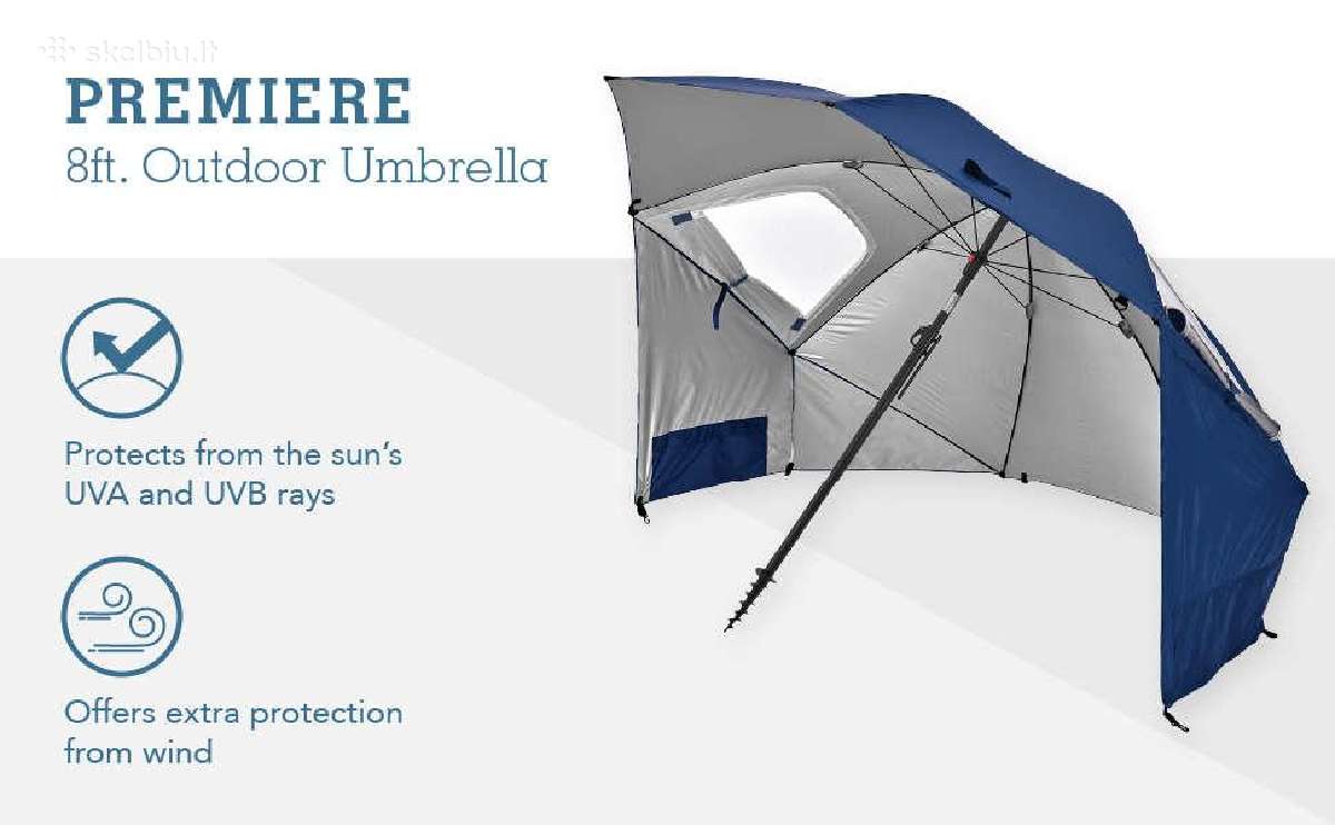 Sport-brella Premiere Blue paplūdimio skėtis. - nuotraukos Nr. 8