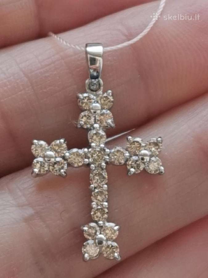 750 sertifikuotas kryželis su1.00 ct briliantais - nuotraukos Nr. 4