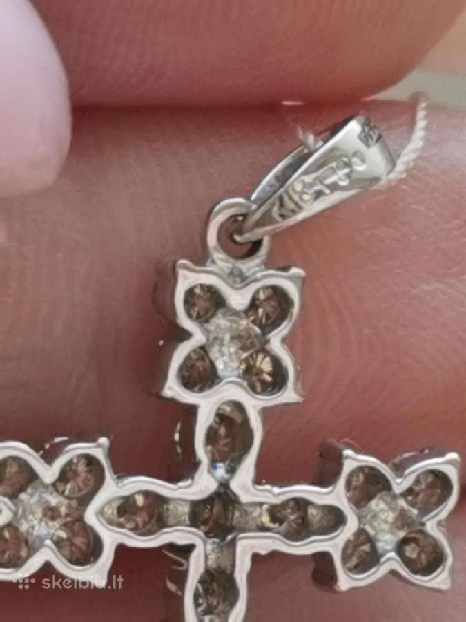 750 sertifikuotas kryželis su1.00 ct briliantais - nuotraukos Nr. 6