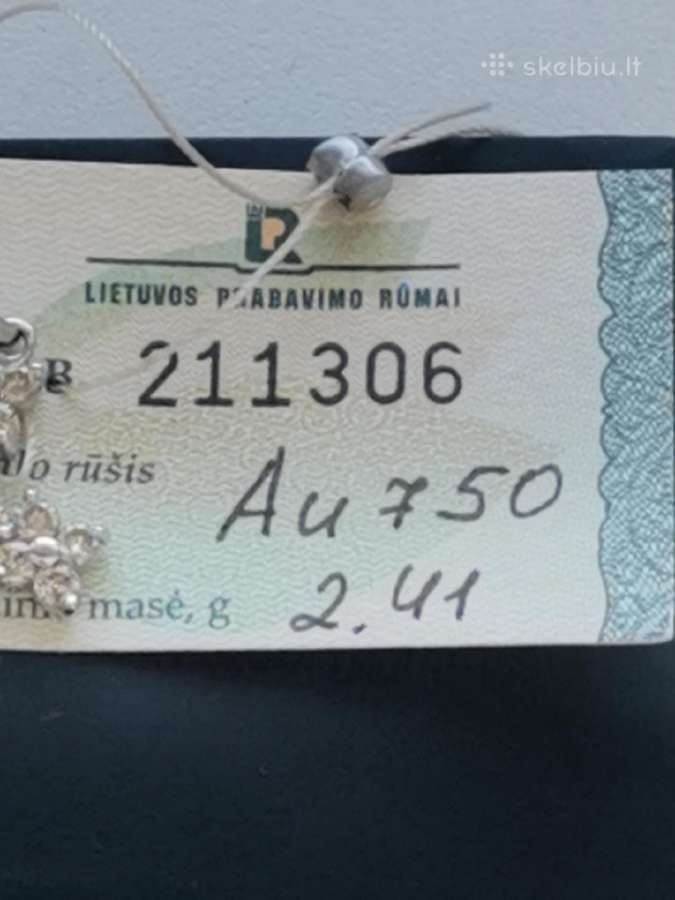 750 sertifikuotas kryželis su1.00 ct briliantais - nuotraukos Nr. 7
