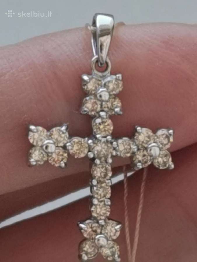 750 sertifikuotas kryželis su1.00 ct briliantais - nuotraukos Nr. 9