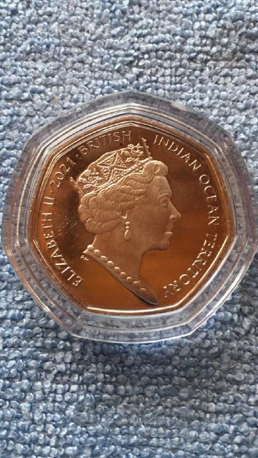 Moneta B.indian O.t. 2021m. 50 pensu, cu-ni - nuotraukos Nr. 2