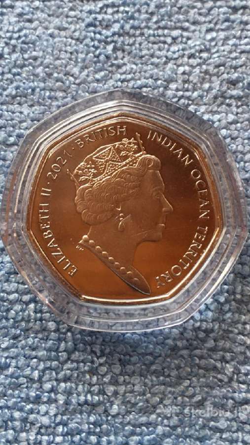 Moneta B.indian O.t. 2021m. 50 pensu, cu-ni - nuotraukos Nr. 2
