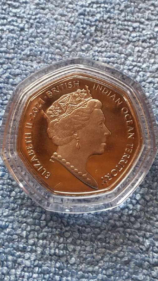 Moneta B.indian O.t. 2021m. 50 pensu, cu-ni - nuotraukos Nr. 2