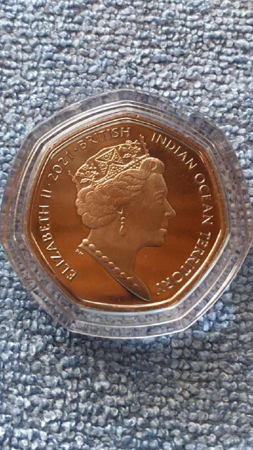 Moneta B.indian O.t. 2021m. 50 pensu, cu-ni - nuotraukos Nr. 2