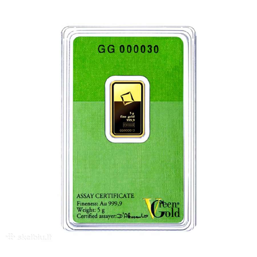 Investicinio aukso luitas Green Gold, Valcambi - nuotraukos Nr. 2