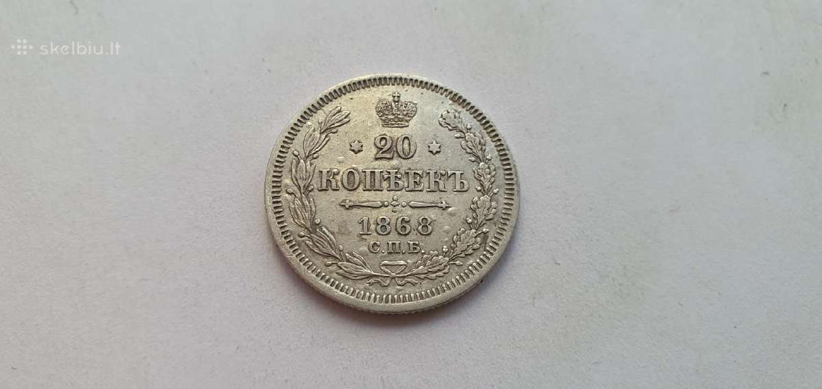 1868 20 kapeiku , su kalyklos blizgesiu