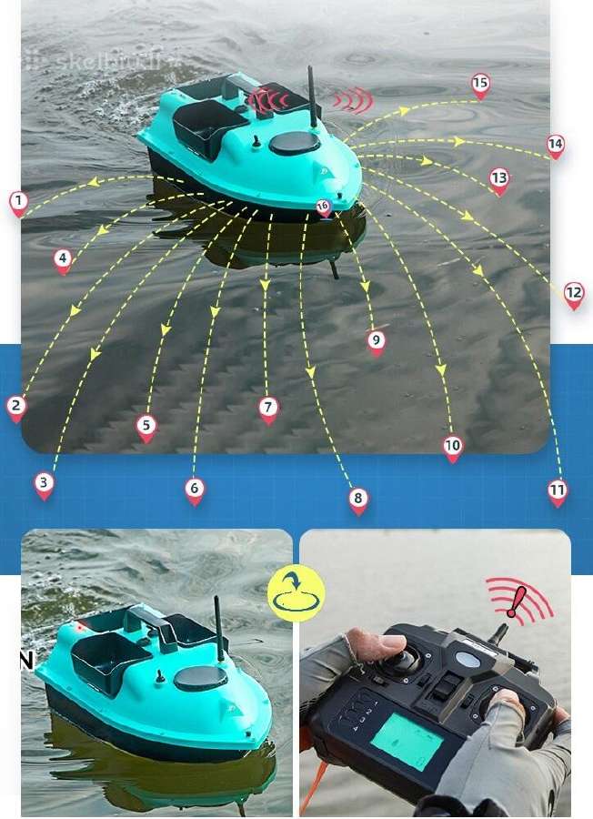 Flytec GPS pašarų laivelis su GPS navigacija - nuotraukos Nr. 3