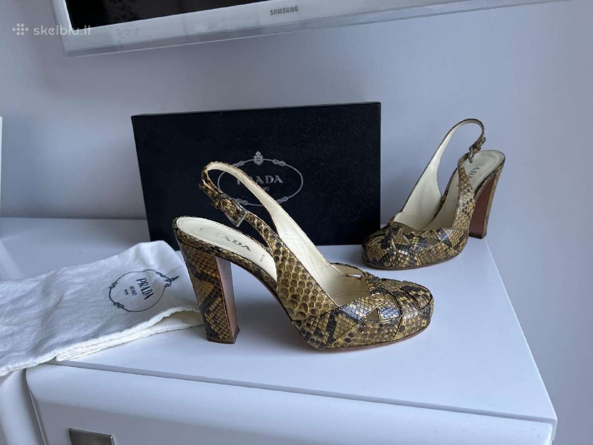 Prada originalas. Phyton odos bateliai